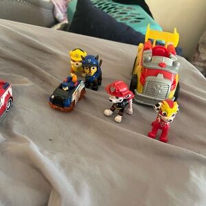 Paw Patrol Rescue Figure and Truck Set - Red, Yellow, Blue